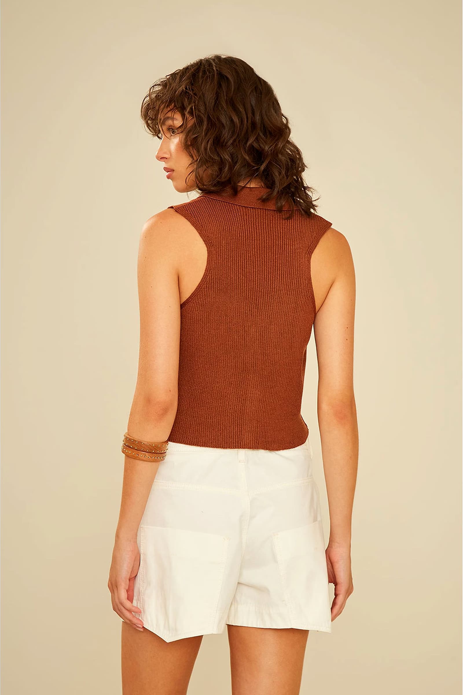 short sarja mery faixa off white — foto 3
