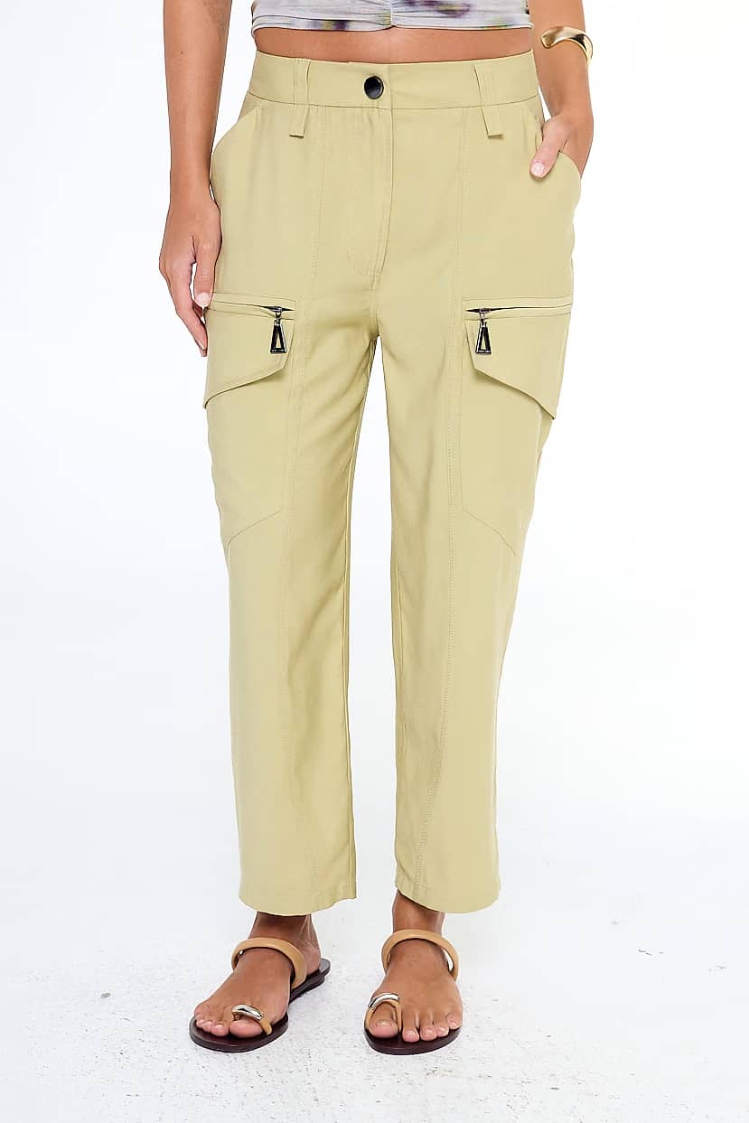 calça de tencel reta com bolsos laterais — foto 6