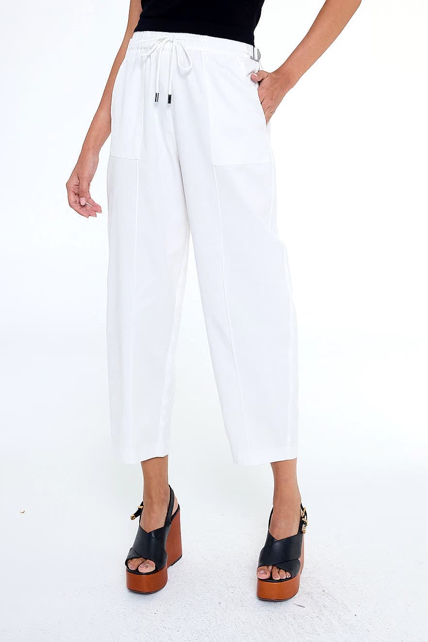 calça de tencel ampla com gorgurão — foto 2