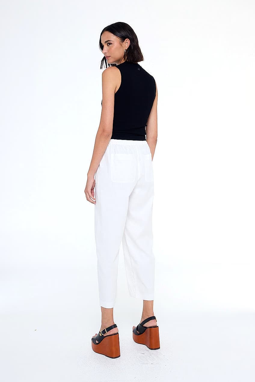 calça de tencel ampla com gorgurão — foto 3