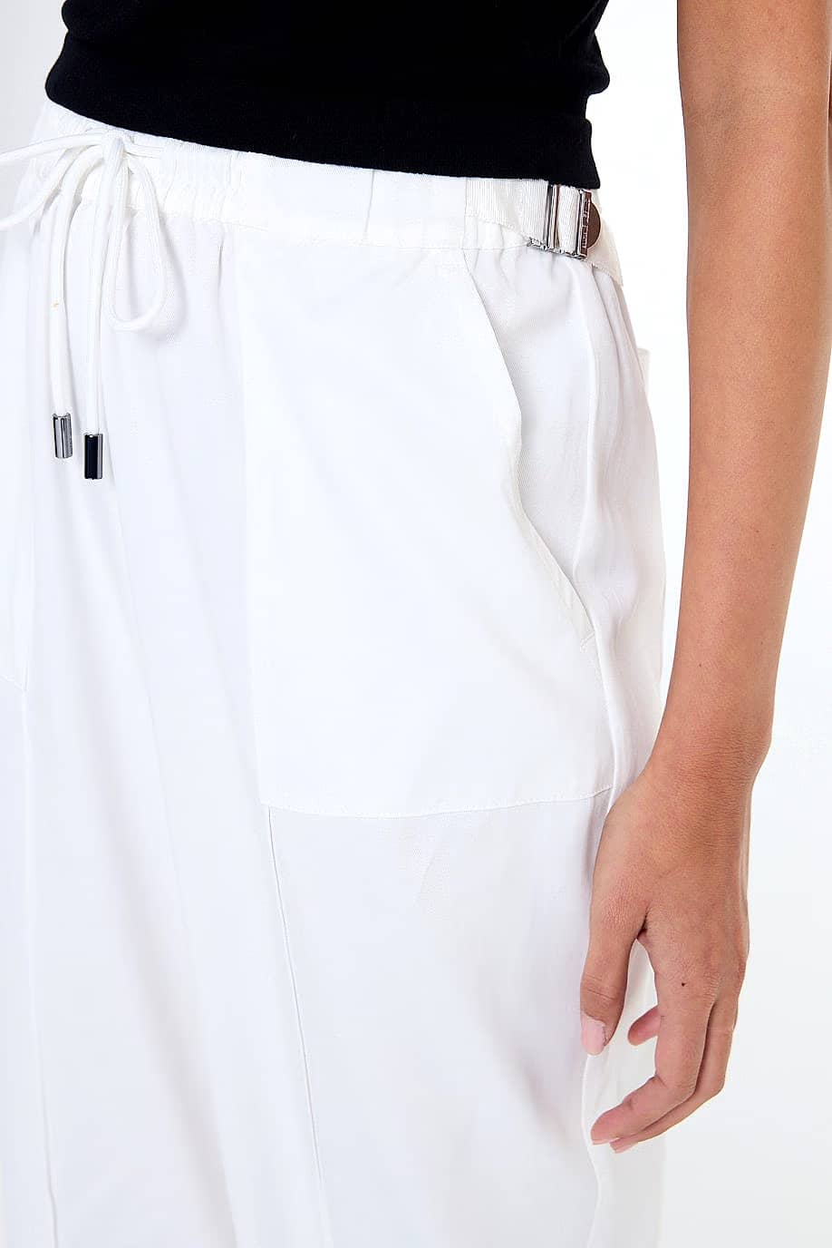 calça de tencel ampla com gorgurão — foto 4